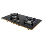 Stylish 2-in-1 Built-in & Table Top 2 Burner Hob with Premium Golden Border - Image 2