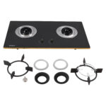 Stylish 2-in-1 Built-in & Table Top 2 Burner Hob with Premium Golden Border - Image 7