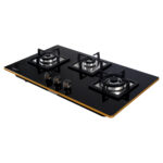 Stylish 2-in-1 Built-in & Table Top 3 Burner Hob with Premium Golden Border - Image 3