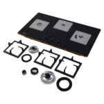 Stylish 2-in-1 Built-in & Table Top 3 Burner Hob with Premium Golden Border - Image 6