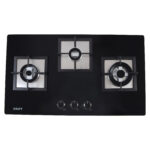 Stylish 2-in-1 Built-in & Table Top 3 Burner Hob with Premium Golden Border - Image 7