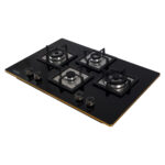 Stylish 2-in-1 Built-in & Table Top 4 Burner Hob with Premium Golden Border - Image 2