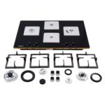 Stylish 2-in-1 Built-in & Table Top 4 Burner Hob with Premium Golden Border - Image 9