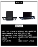 NATTY (750 MM) - Super Saver BLDC Chimney – 25-Speed Silent Motor with High Suction Power & Low Noise Performance - Image 9