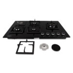 Stylish 2-in-1 Built-in & Table Top 5 Burner Hob with Premium Black Finish - Image 4