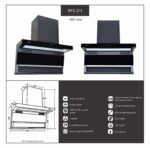 Kraft Italy KFC 211 (900MM) Super Chimney – L Shape Design, High Suction, LED Lighting, Modern Kitchen Hood - Image 8
